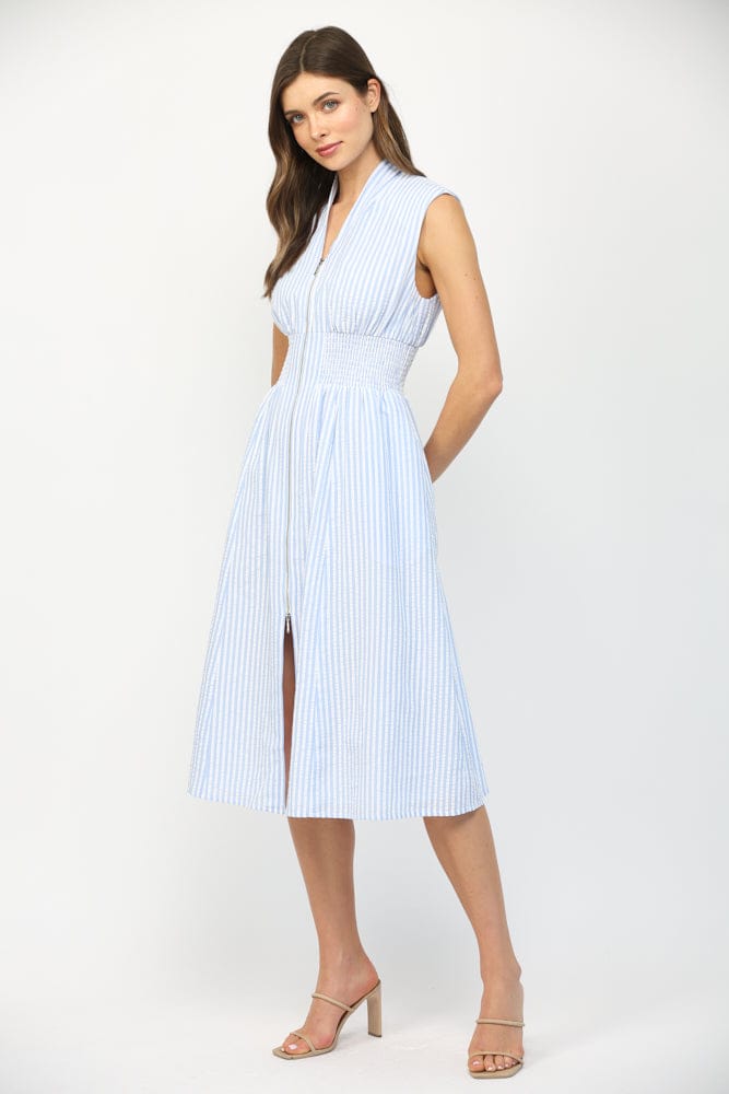 Fate Dress Reina Striped Front Zip Dress