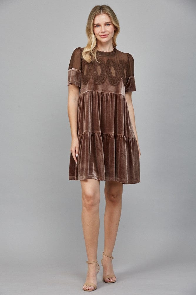 Victoria Lace Contrast Dress