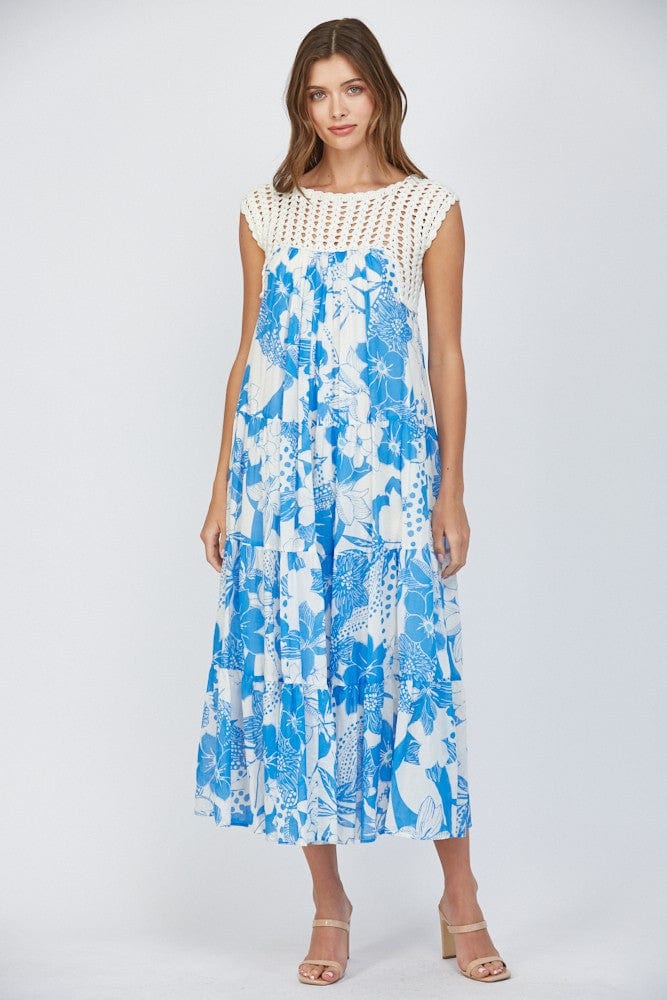 Fate Dress White Multi / S Ashley Crochet Top Dress