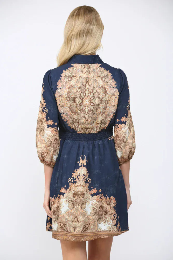 Fate Dress Zara Button Print Dress