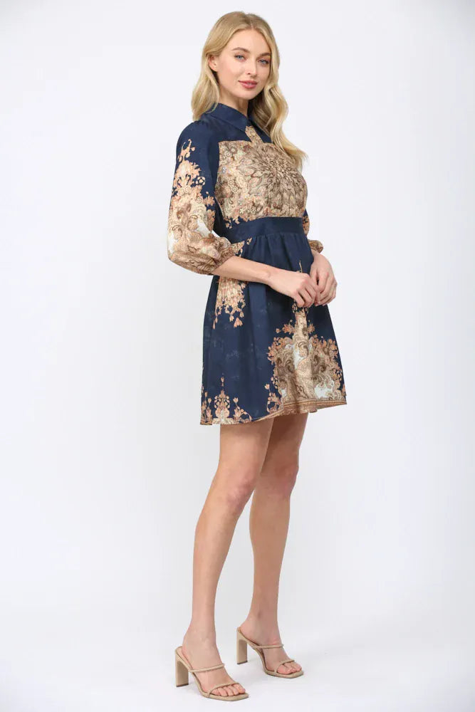 Fate Dress Zara Button Print Dress