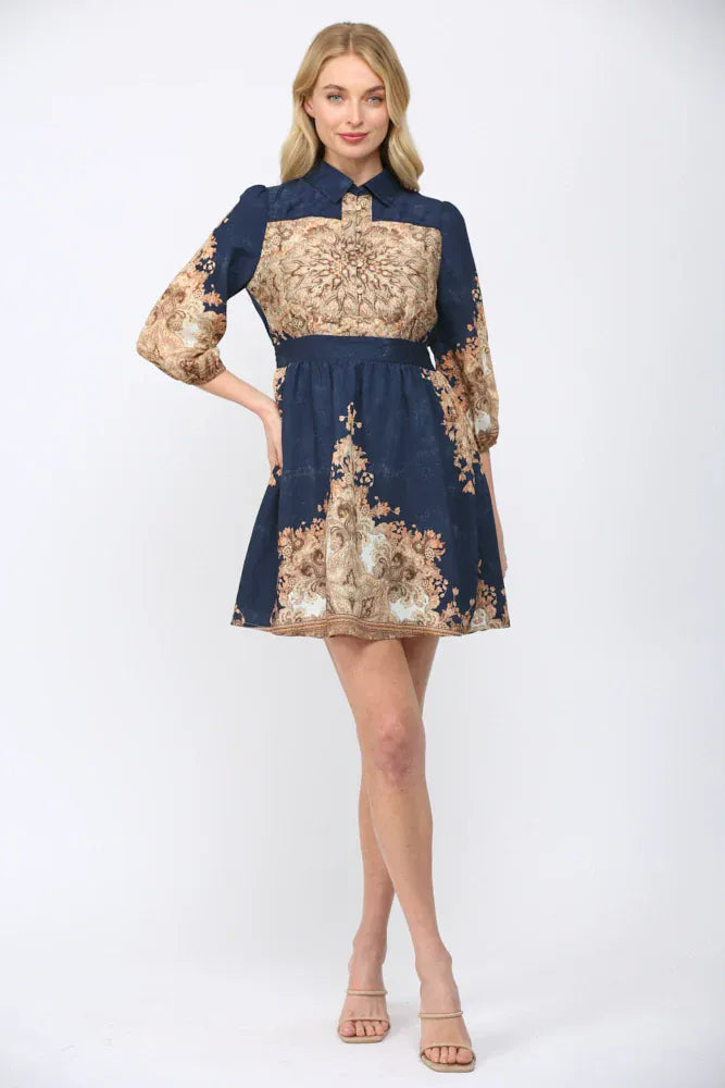 Fate Dress Zara Button Print Dress