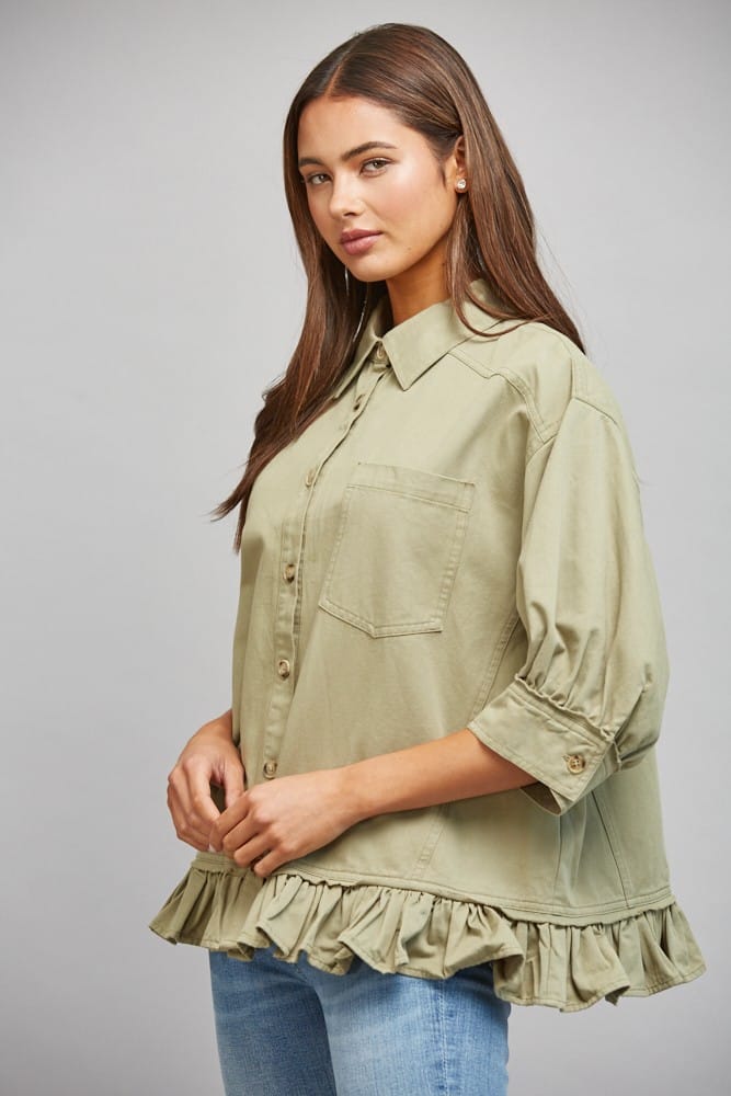 Fate Jacket Anna Ruffled Hem Jacket