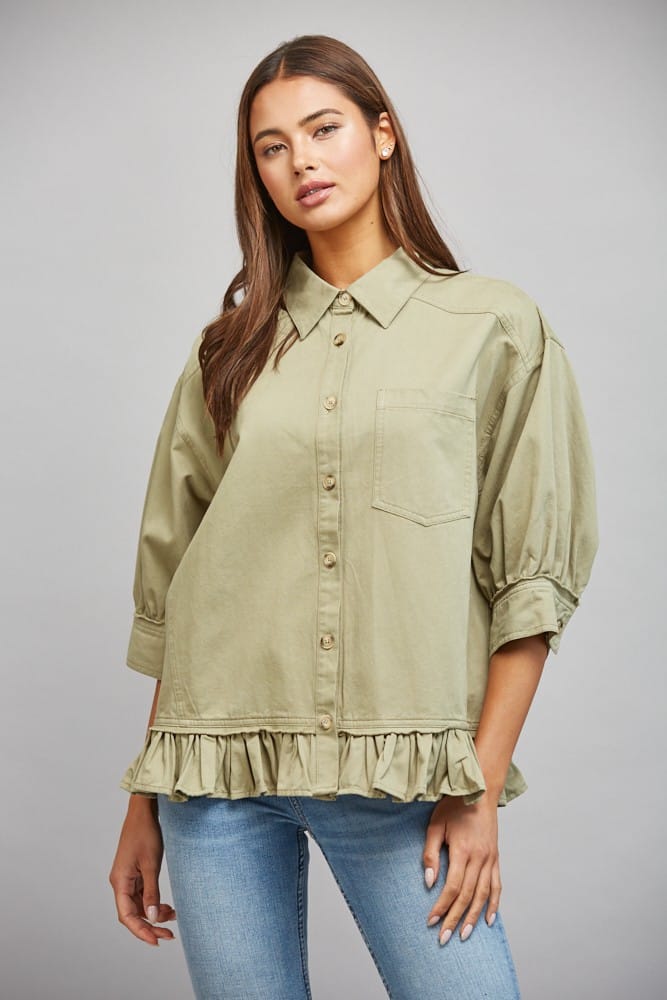 Fate Jacket Anna Ruffled Hem Jacket