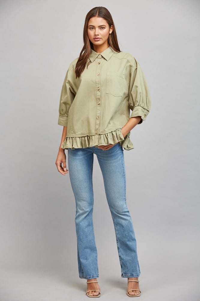 Fate Jacket Anna Ruffled Hem Jacket
