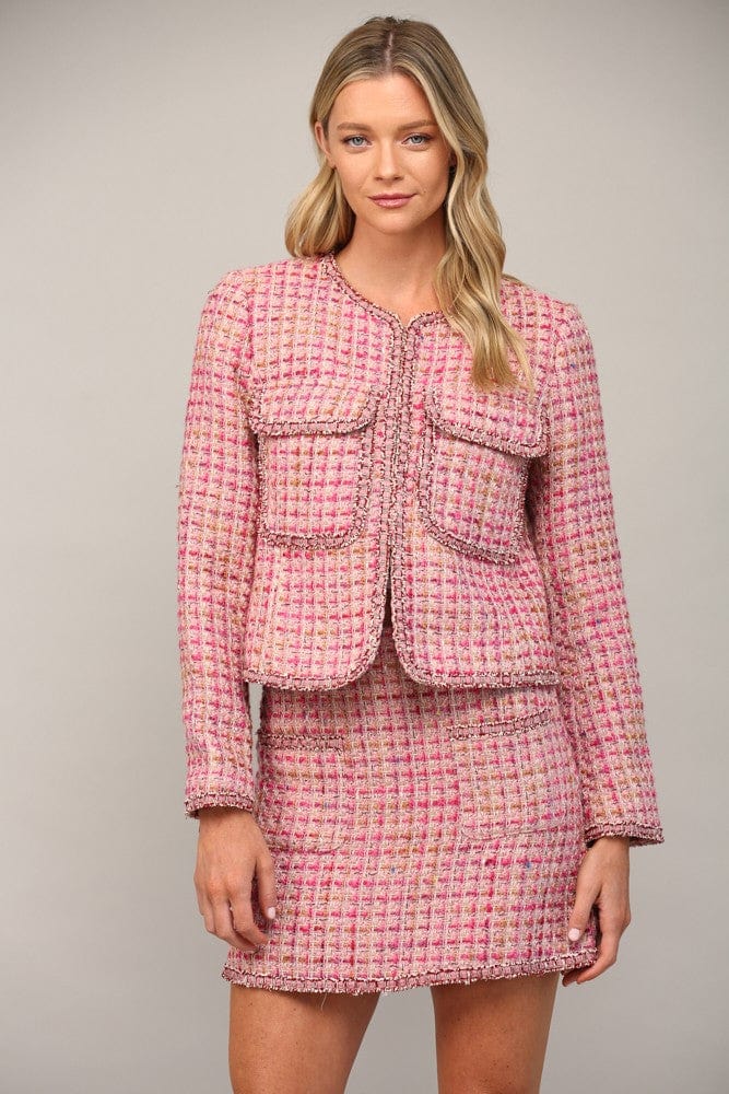 Fate Jacket Pink Multi / S Elina Tweed Jacket