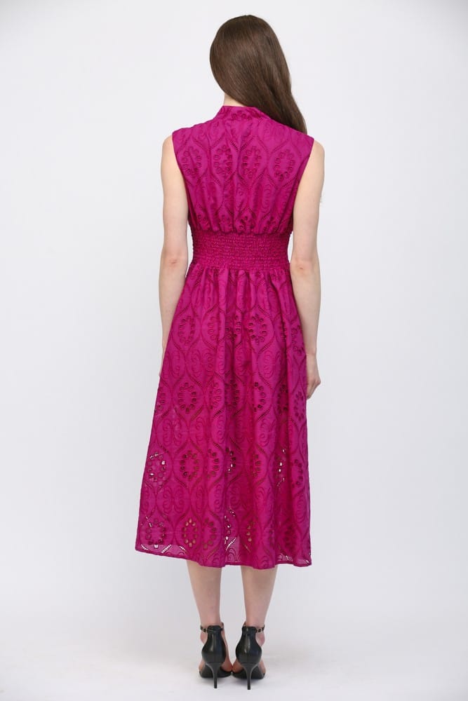 Fate Midi Dress Laila Eyelet Lace Midi Dress