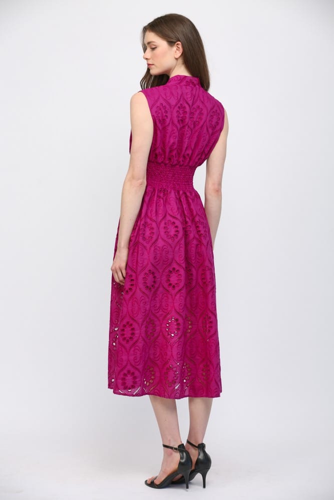 Fate Midi Dress Laila Eyelet Lace Midi Dress