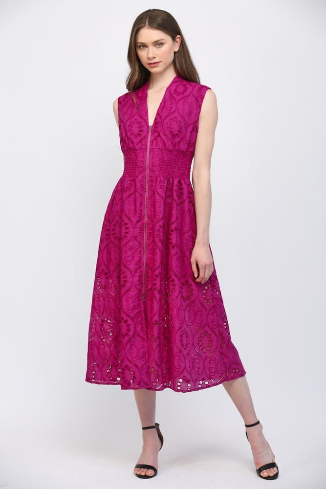Fate Midi Dress Laila Eyelet Lace Midi Dress