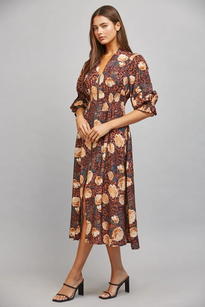 Fate Midi Dress Nina Bold Print Midi Dress