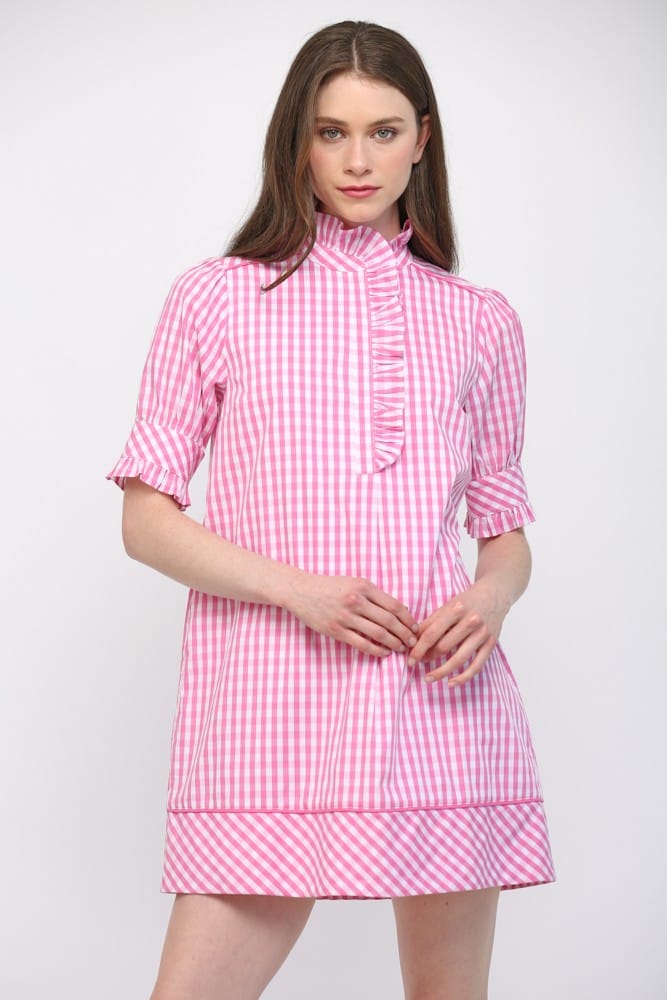 Fate Mini Dress Pink White / S Allie Contrast Stripe Mini Dress