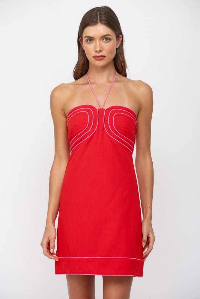 Fate Mini Dress Red / S Skye Halter Mini Dress