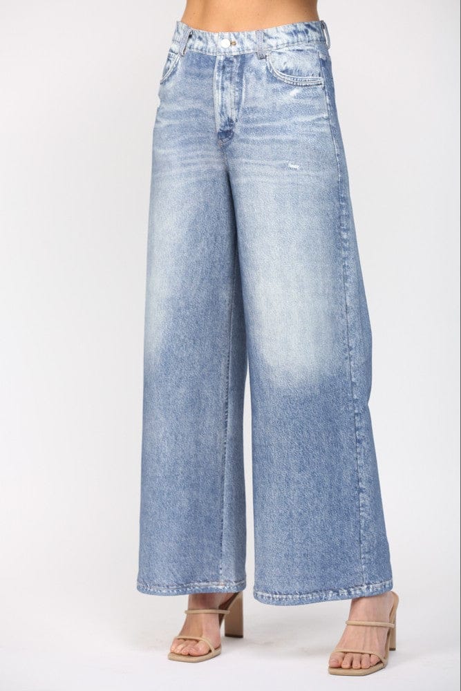 Fate Pants Kylie Denim Print Terry Pants