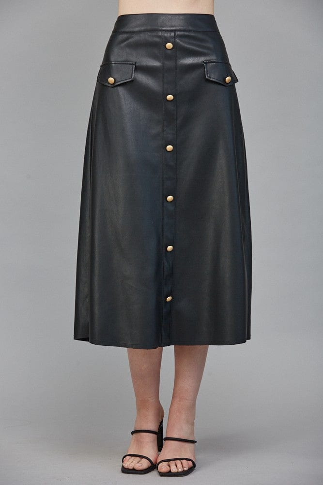 Fate Skirt Black / S Elia Buttoned Skirt