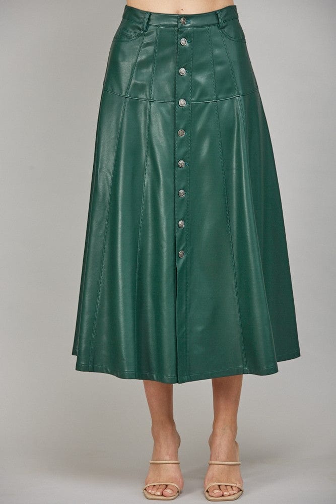 Fate Skirt Hunter Green / S Clara A-Line Midi Skirt