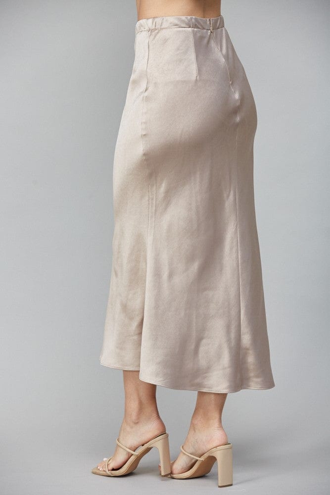 Fate Skirt Wren Satin Midi Skirt