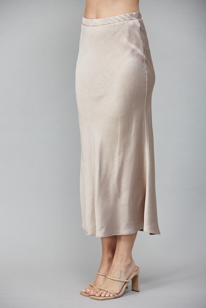 Fate Skirt Wren Satin Midi Skirt