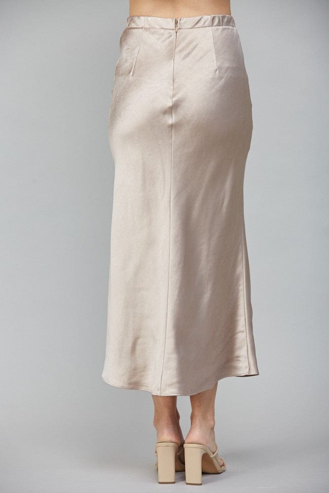 Fate Skirt Wren Satin Midi Skirt