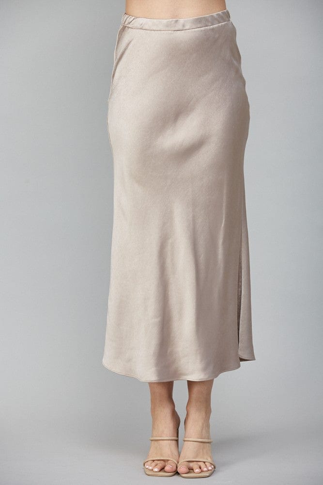 Fate Skirt Wren Satin Midi Skirt