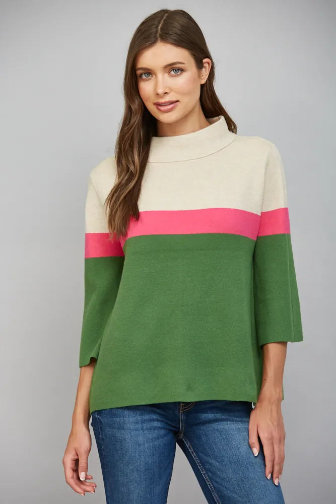 Fate Sweater Beige Multi / S Kira Color Block Sweater