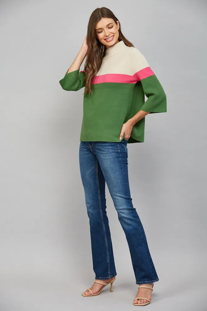 Fate Sweater Kira Color Block Sweater