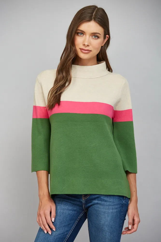 Fate Sweater Kira Color Block Sweater
