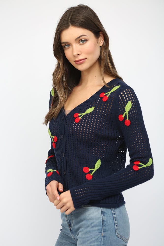 Fate Sweater Maxine Cherry Knit Sweater