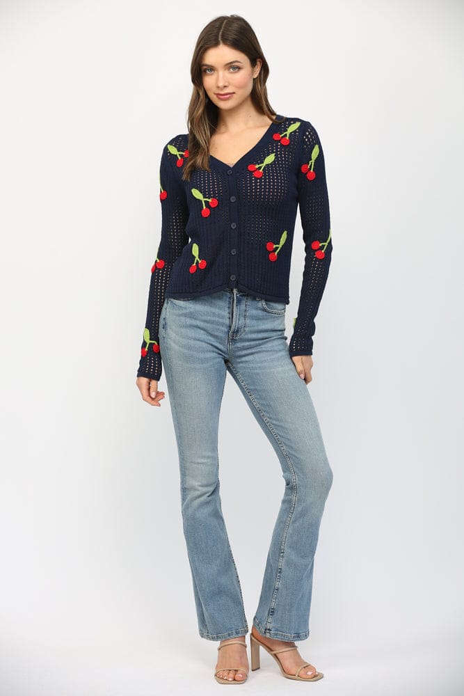 Fate Sweater Maxine Cherry Knit Sweater