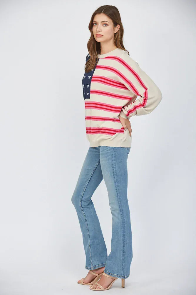 Fate Sweater Miranda American Flag Sweater