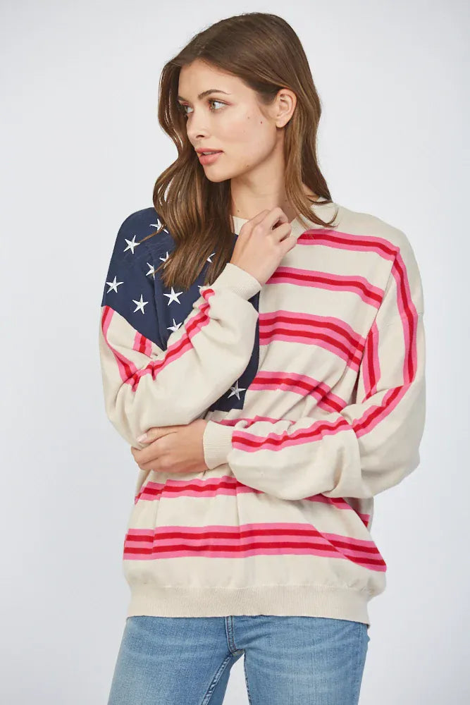 Fate Sweater Miranda American Flag Sweater