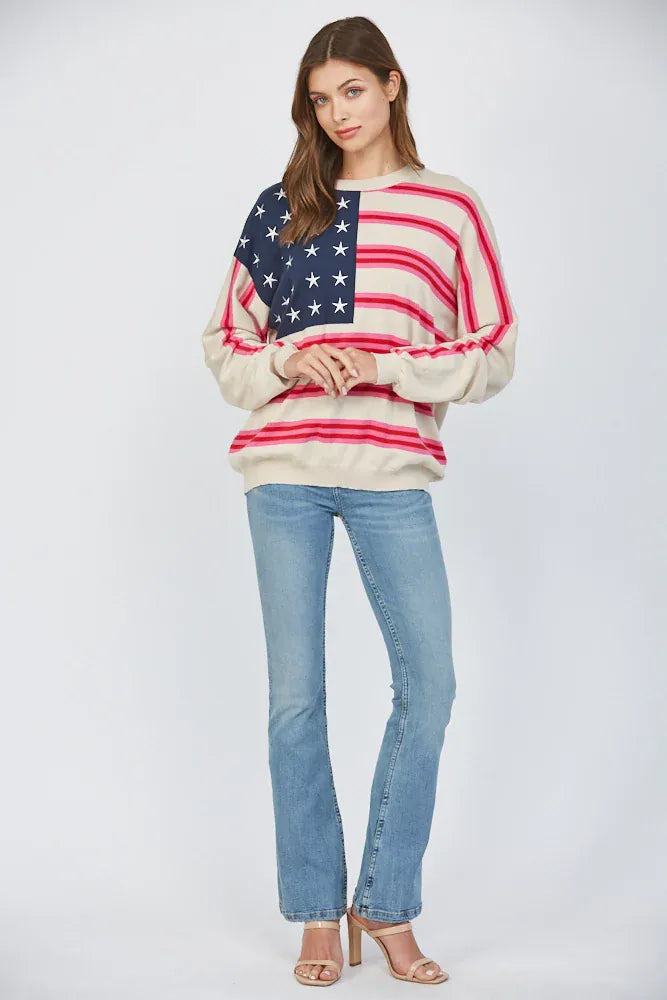 Fate Sweater Miranda American Flag Sweater