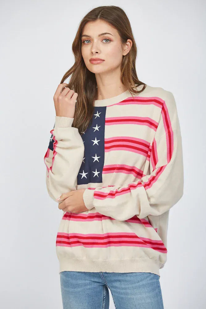 Fate Sweater Miranda American Flag Sweater