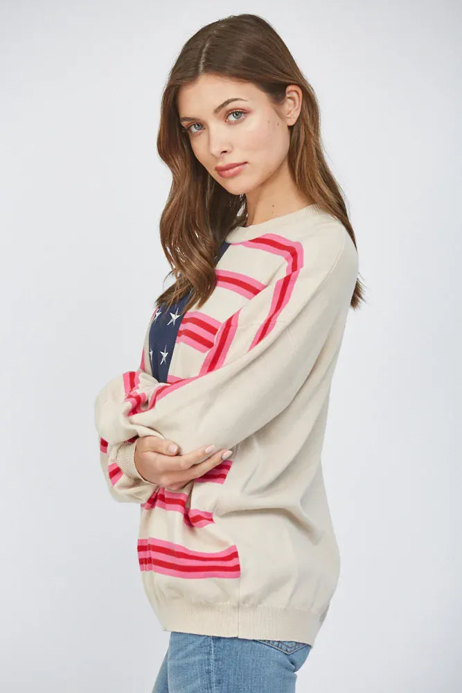 Fate Sweater Miranda American Flag Sweater