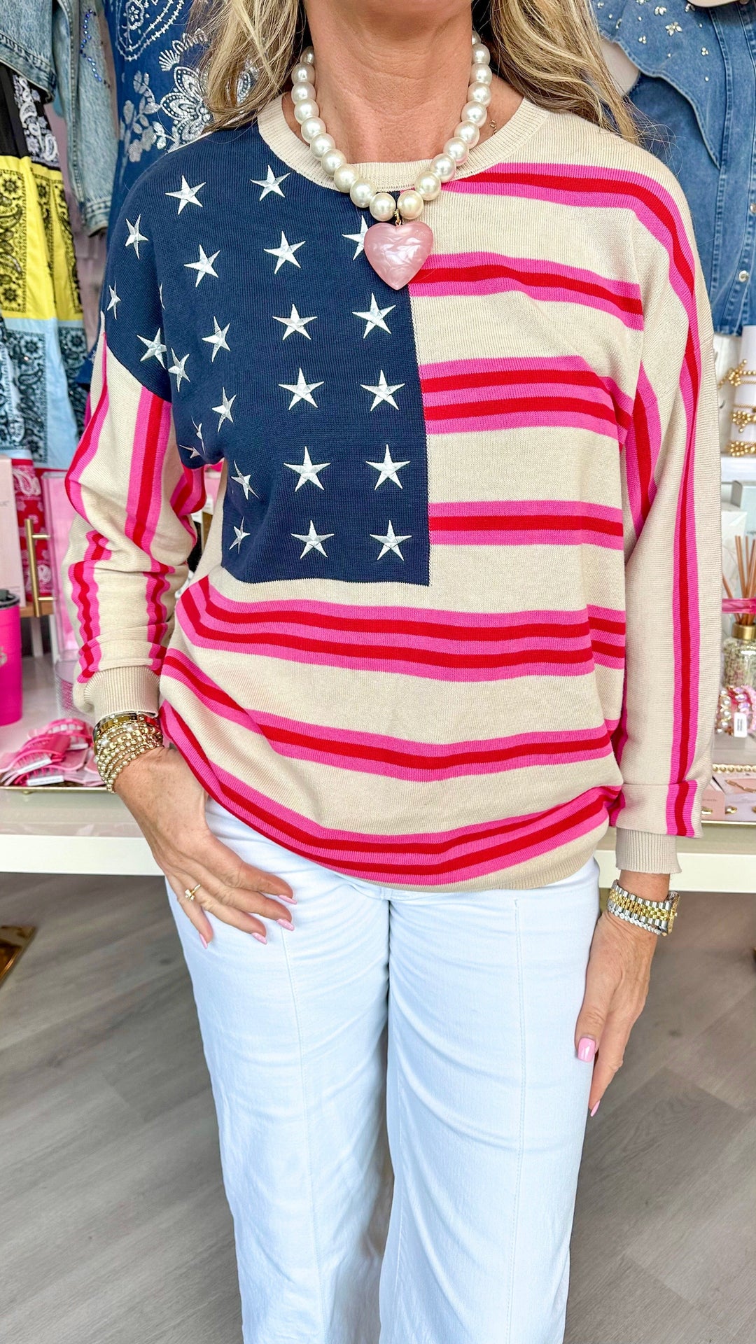 Fate Sweater Miranda American Flag Sweater