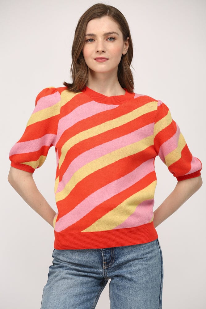 Fate Sweater Orange Multi / S Sophie Striped Sweater