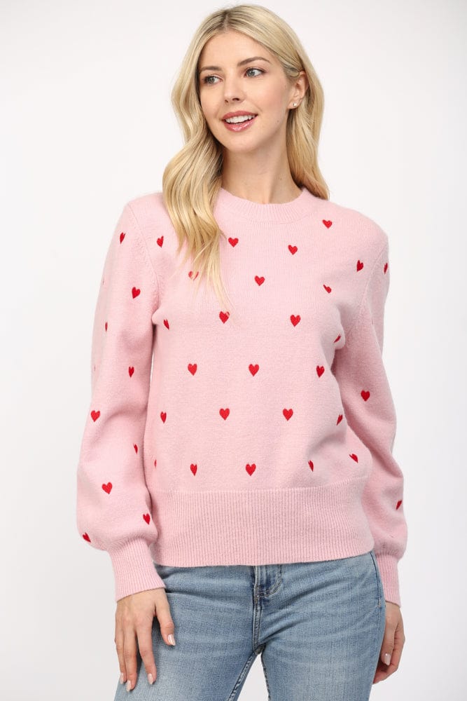 Fate Sweater Pink / Red / S Isabelle Heart Sweater