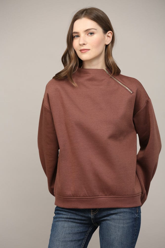 Fate Sweatshirt Choco Brown / S Isabelle Zipper Sweatshirt