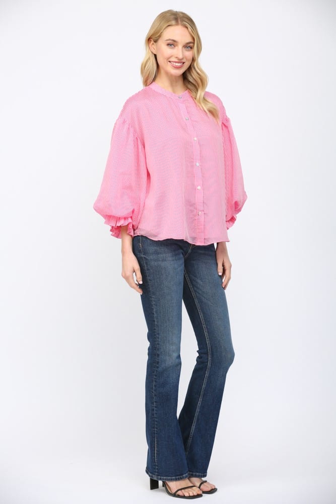 Fate Top Aisha Pinstripe Top
