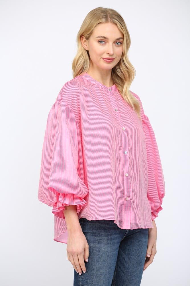 Fate Top Aisha Pinstripe Top