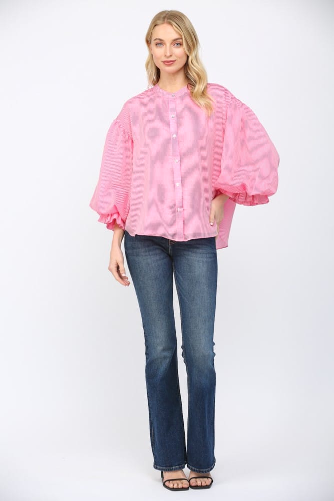 Fate Top Aisha Pinstripe Top