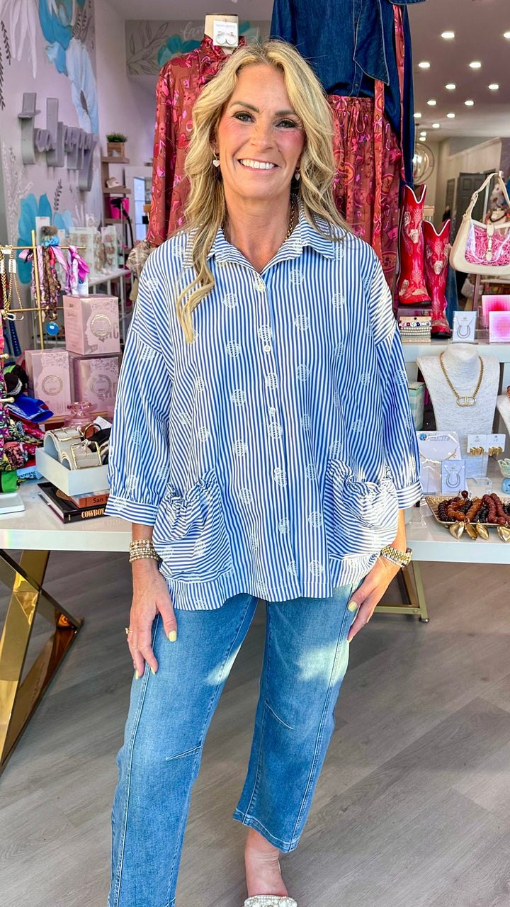 Fate Top Allie Embroidered Top