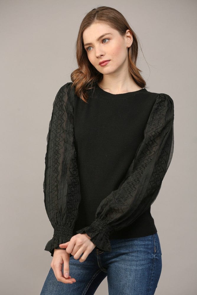 Fate Top Black / S Ainara Contrast Sweater