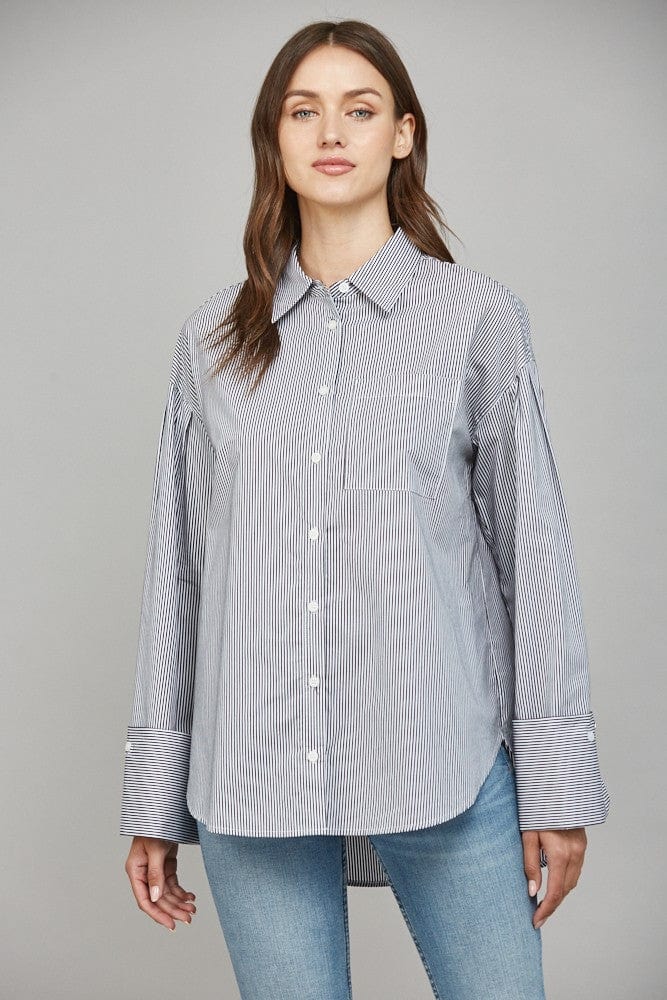 Fate Top Black White / S Tatum Tencel Long Sleeve Top