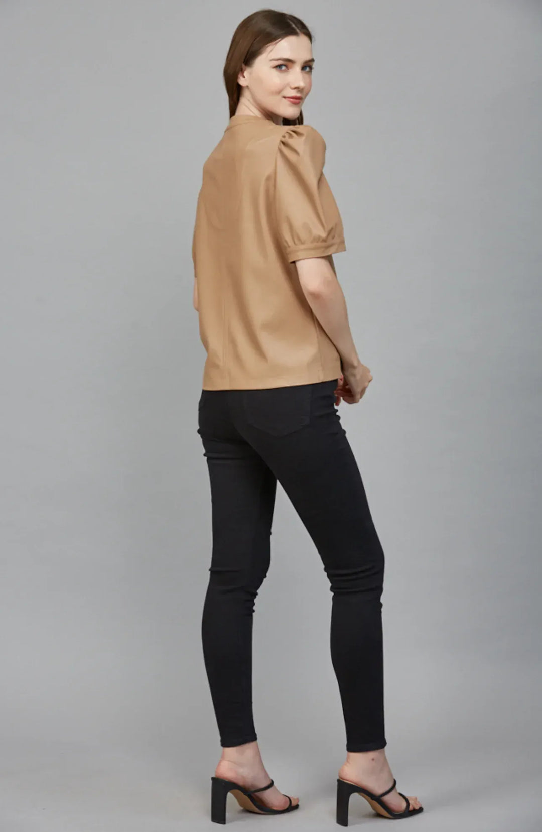 Fate Top Cali Faux Leather Top