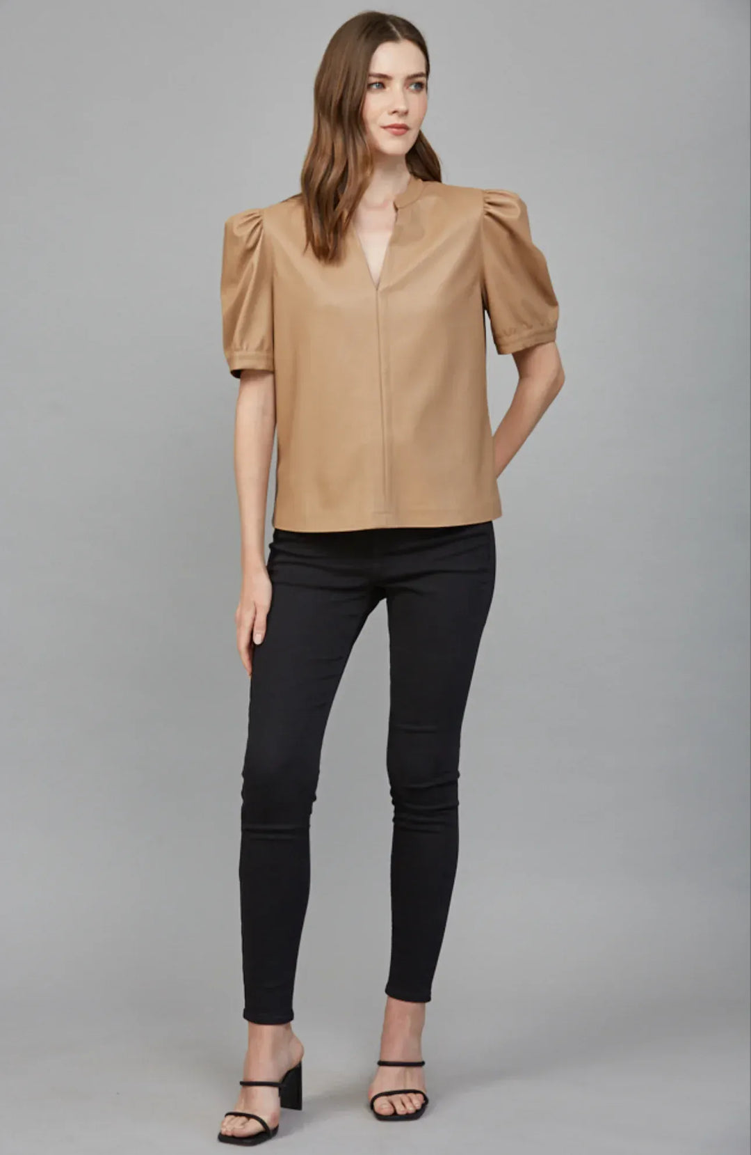 Fate Top Cali Faux Leather Top