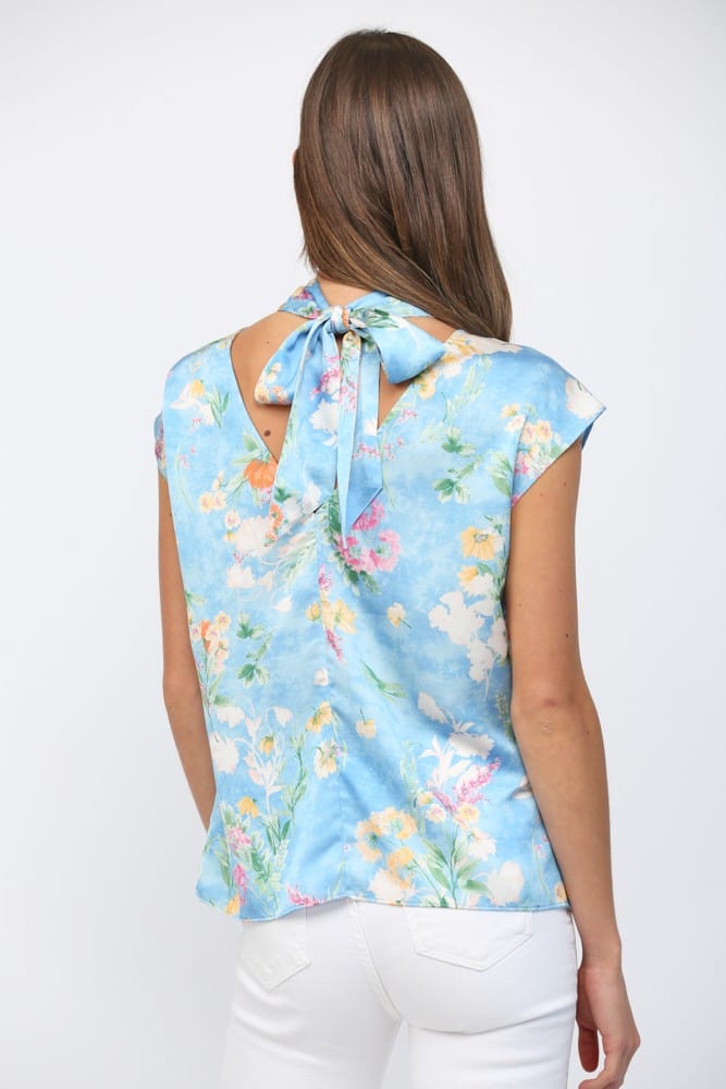 Fate Top Cali Satin Tie Back Top
