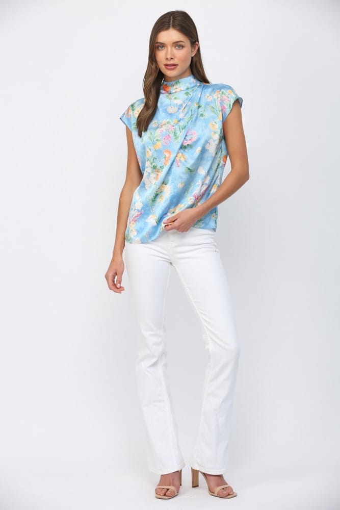 Fate Top Cali Satin Tie Back Top