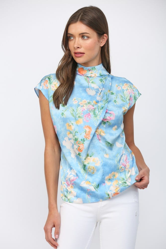 Fate Top Cali Satin Tie Back Top