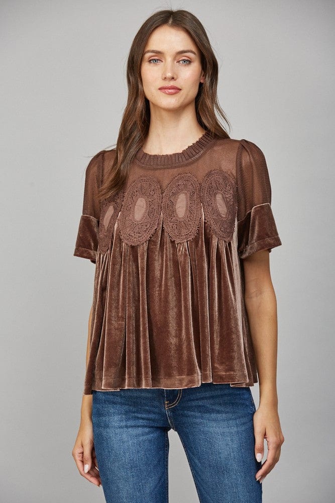 Fate Top Choco Brown / S Melody Babydoll Top