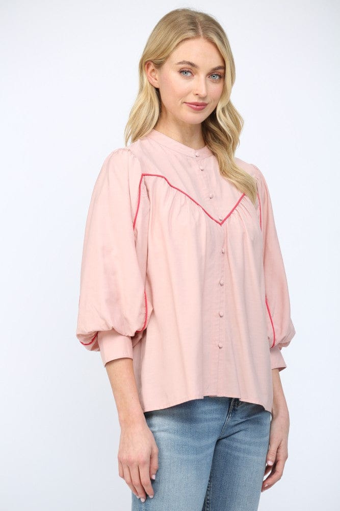 Fate Top Daphne Contrast Detail Top